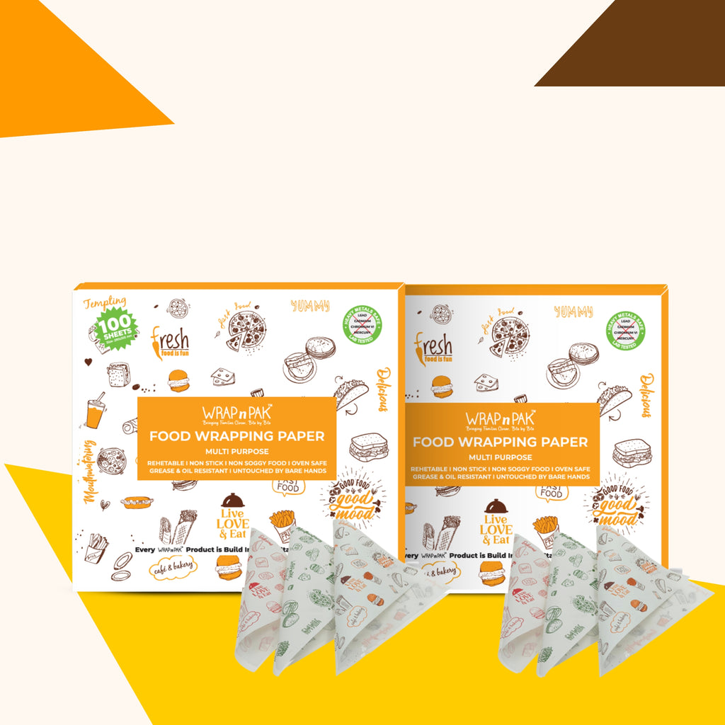 WRAP n PAK Wrapping Paper Sheets | Twin Tone | 11"×25" | 100 Sheets | Pack of 2