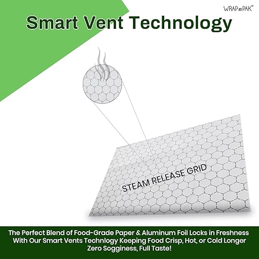 WRAP n PAK Honeycomb Foil Paper |12''x10" | 100 Sheets | Pack of 2