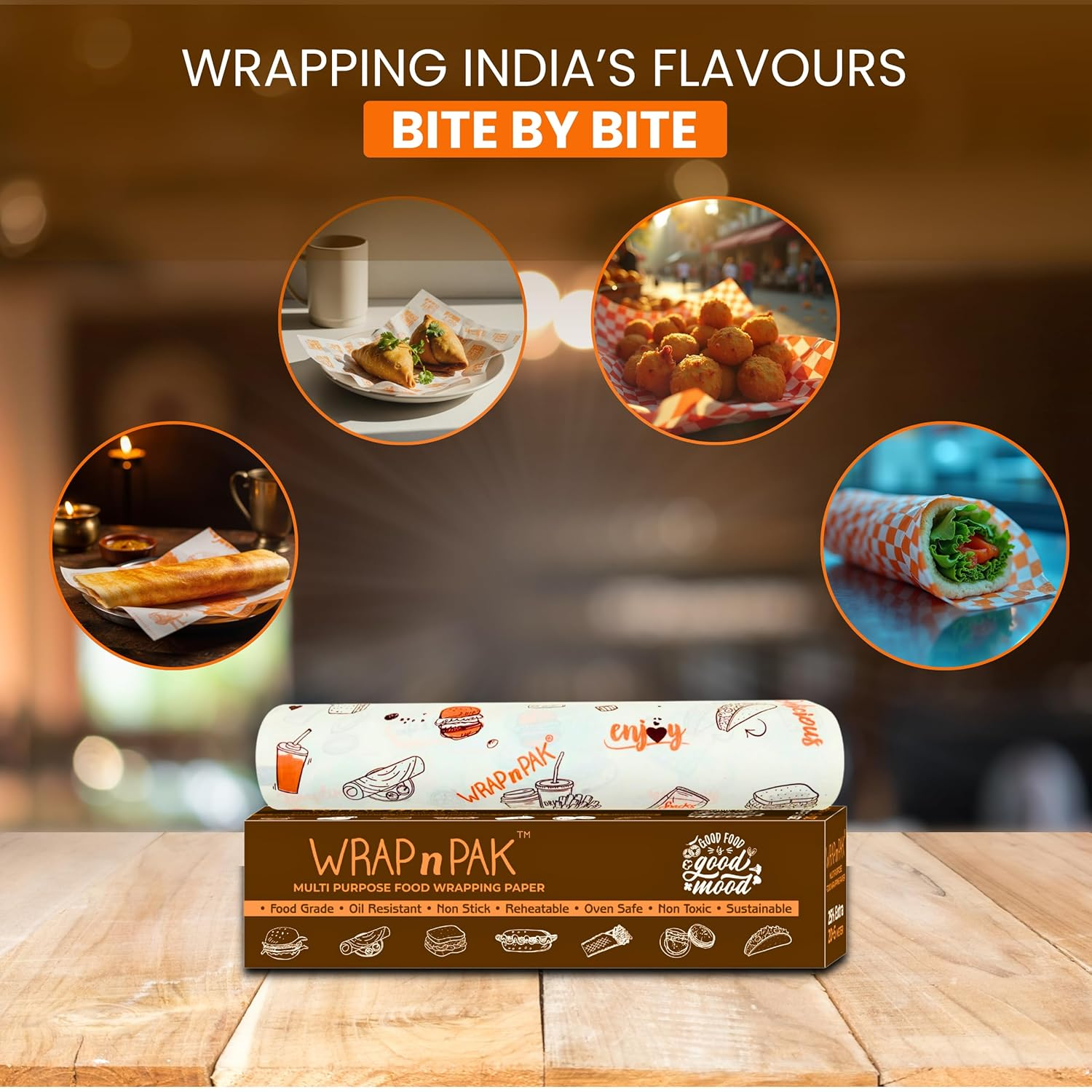 WRAP n PAK Wrapping Paper Roll | Twin Tone | 11''x 25 Meter