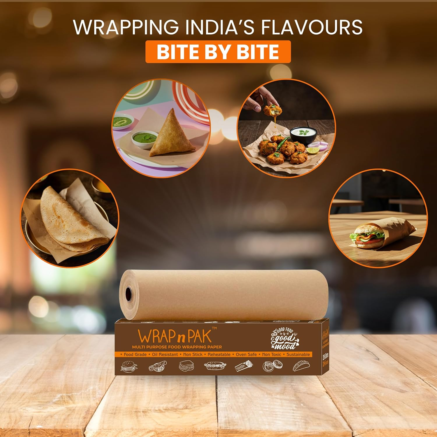 WRAP n PAK Wrapping Paper Roll | Plain Brown | 11''x 25 Meter