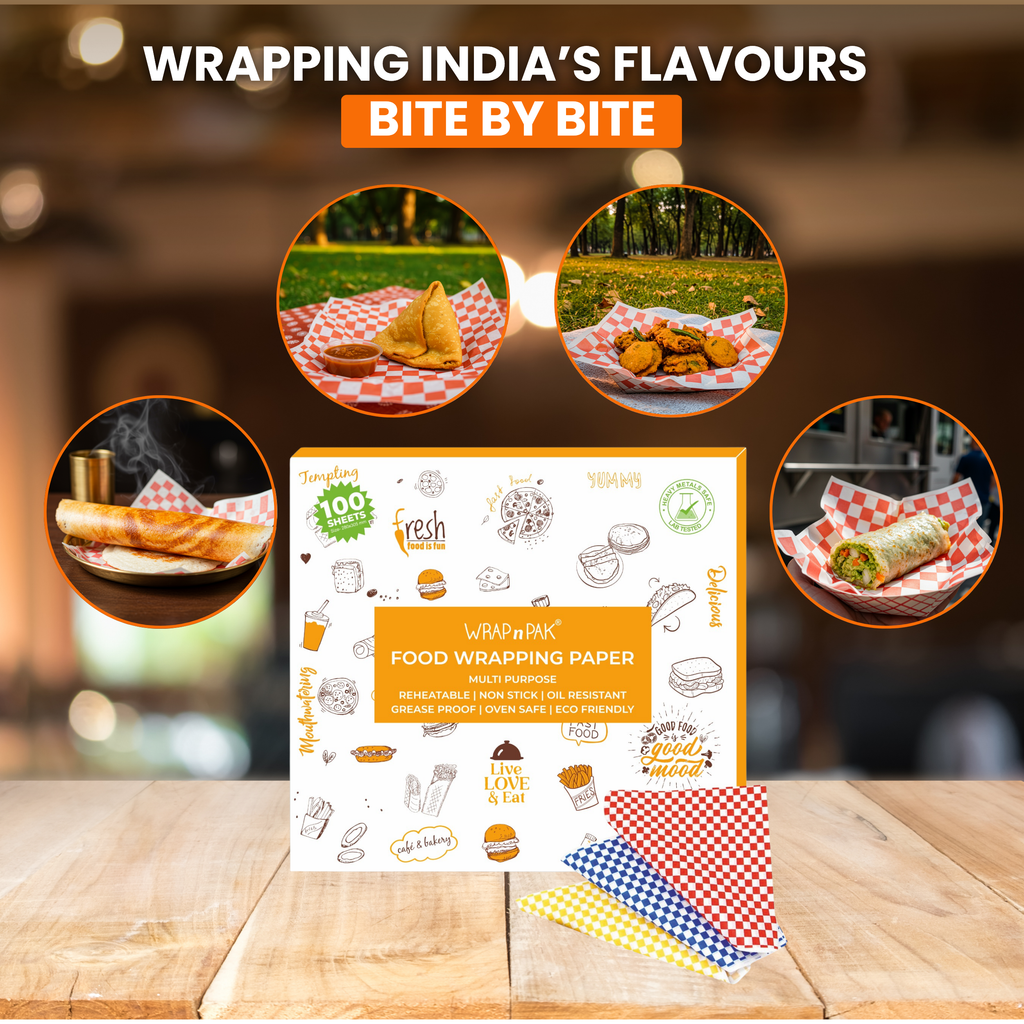 WRAP n PAK Wrapping Paper Sheets | Chequered | 11"×12" | 100 Sheets