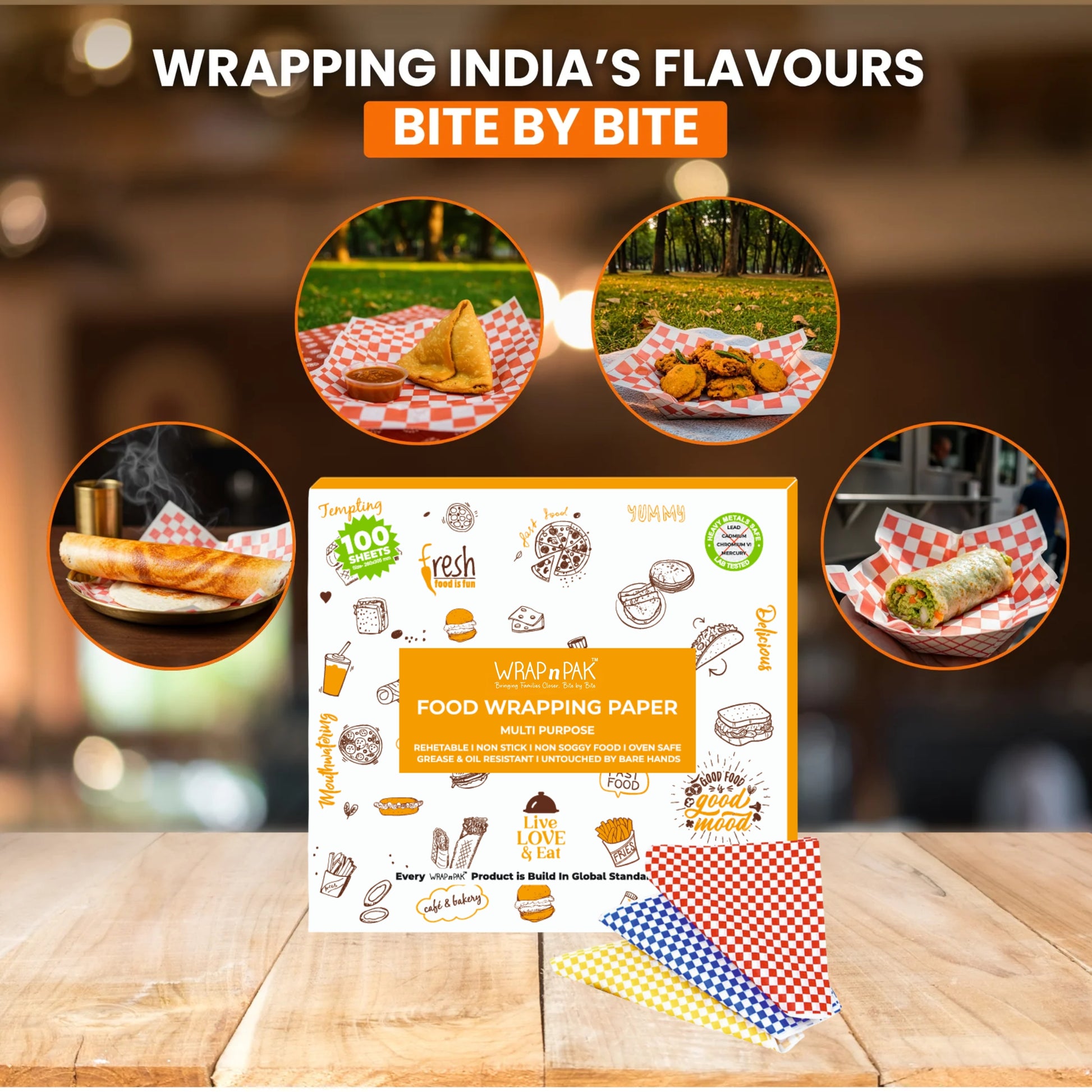 Wrapping Paper Sheets | Chequered | 11"×12" | 100 Sheets