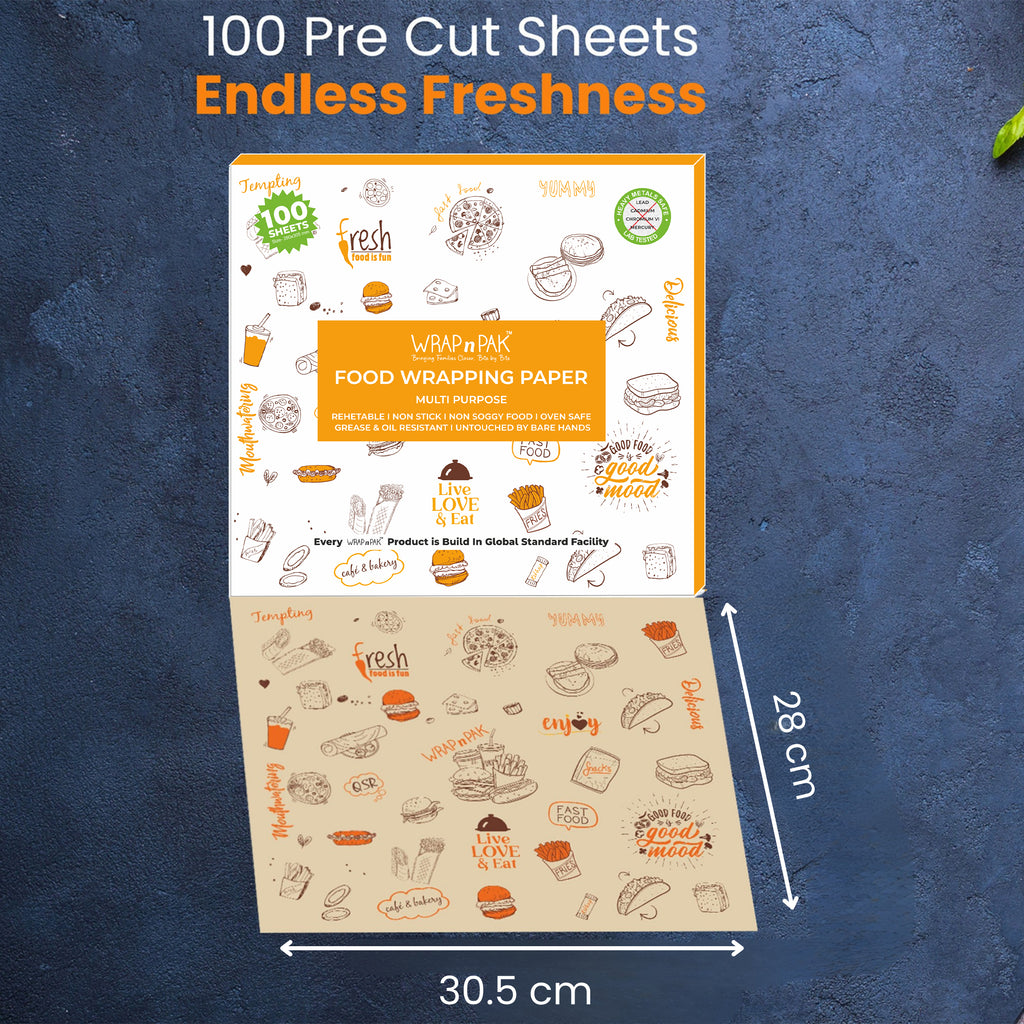 Wrapping Paper Sheets | Brown Delight | 11"×12" | 100 Sheets | Pack of 2