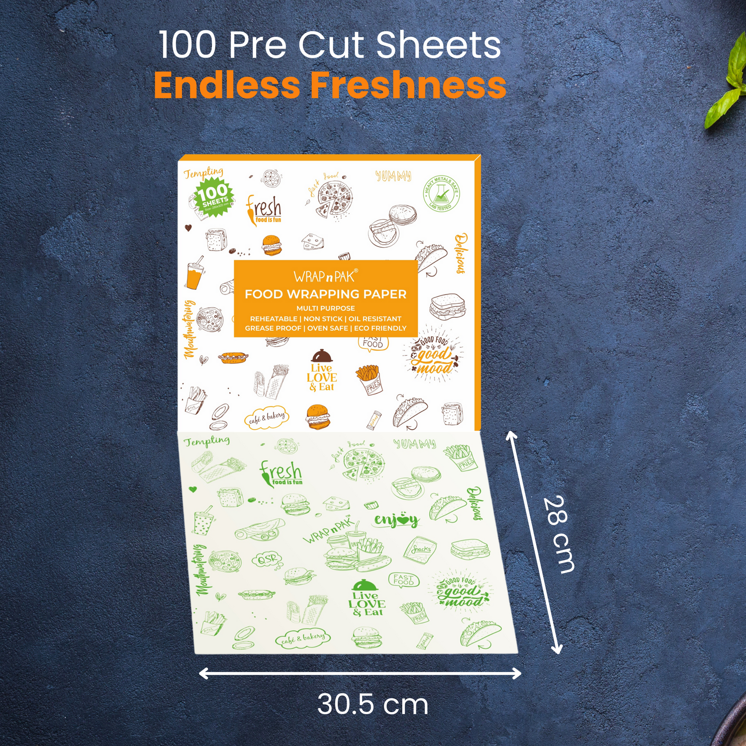 WRAP n PAK Wrapping Paper Sheets | Twin Tone | 11"×12" | 100 Sheets