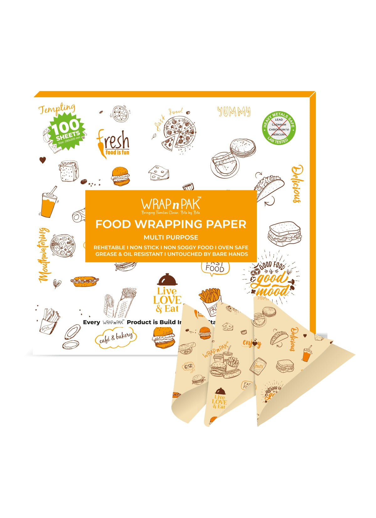 Wrapping Paper Sheets | Brown Delight | 11"×12" | 100 Sheets