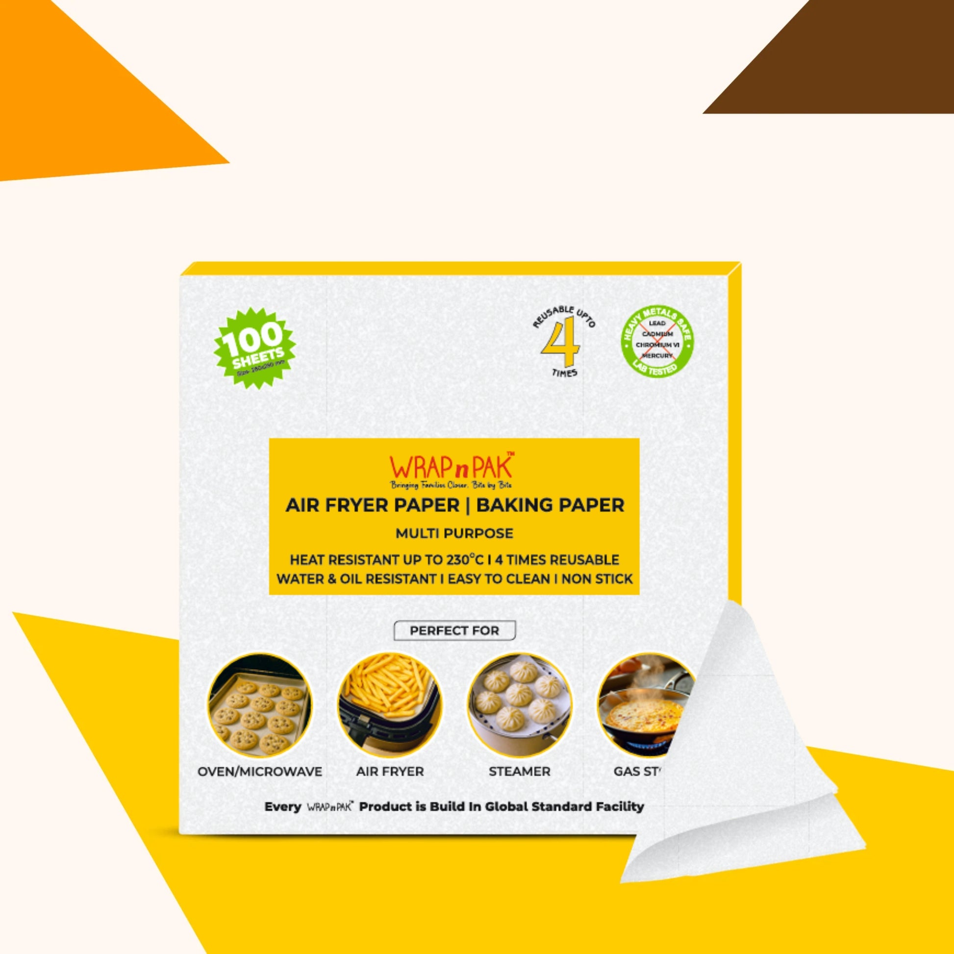 Air Fryer Baking Paper| White | 11"×11" | 100 Sheets