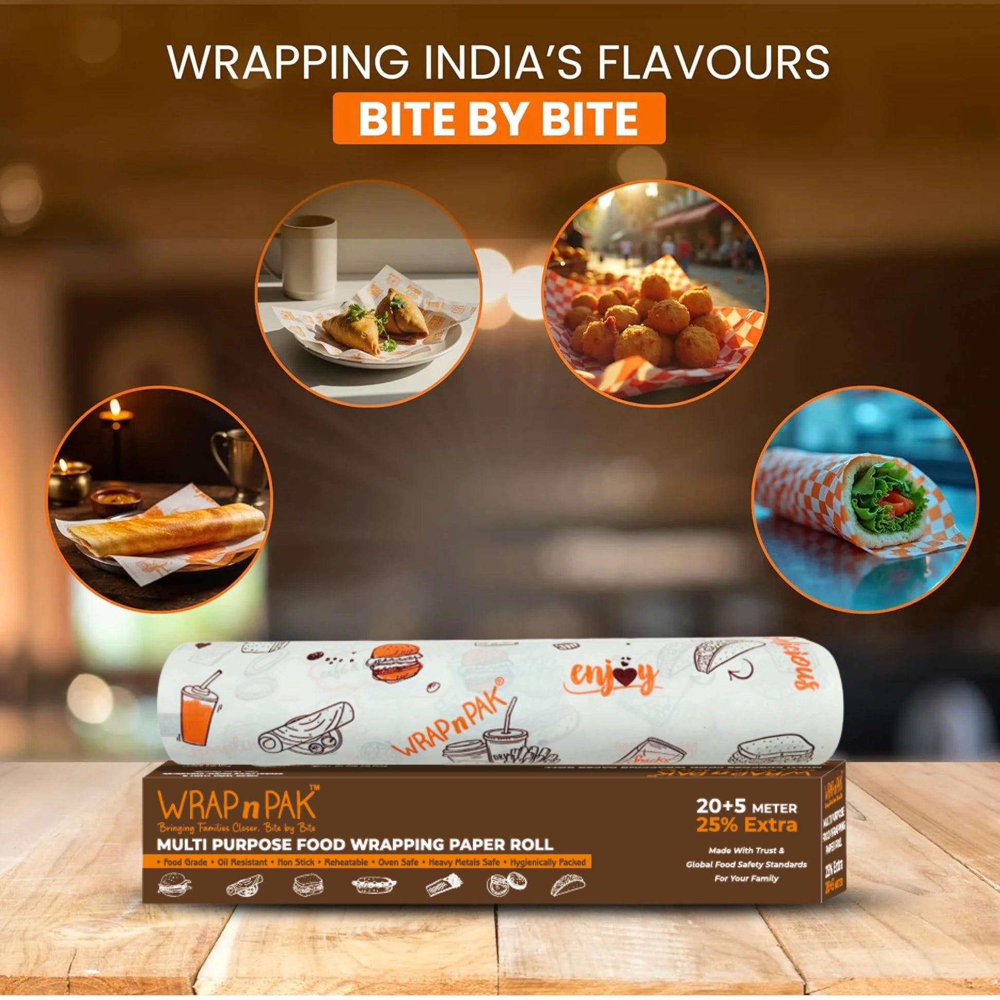 WRAP n PAK Wrapping Paper Roll | Twin Tone | 11''x 25 Meter